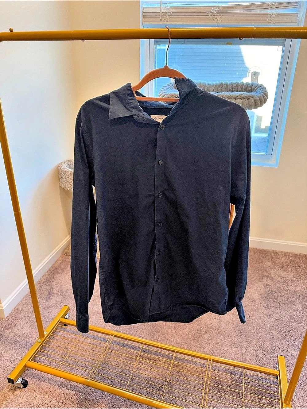 Calvin Klein Black Button Down Shirt Size Medium
